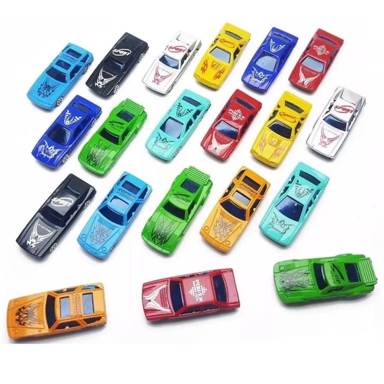 Kit Com 20 Carrinhos De Brinquedo Miniatura Carro de Brinquedo Esporte Roda Livre