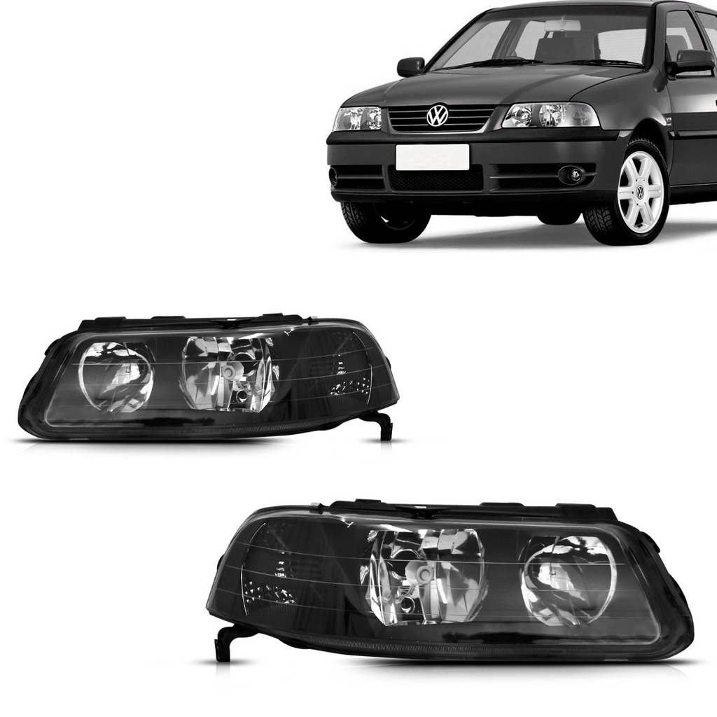 Farol Gol Parati Saveiro G3 Turbo 1999 2000 2001 2002 2003 2004 2005 Foco Duplo em Oferta na Shopee