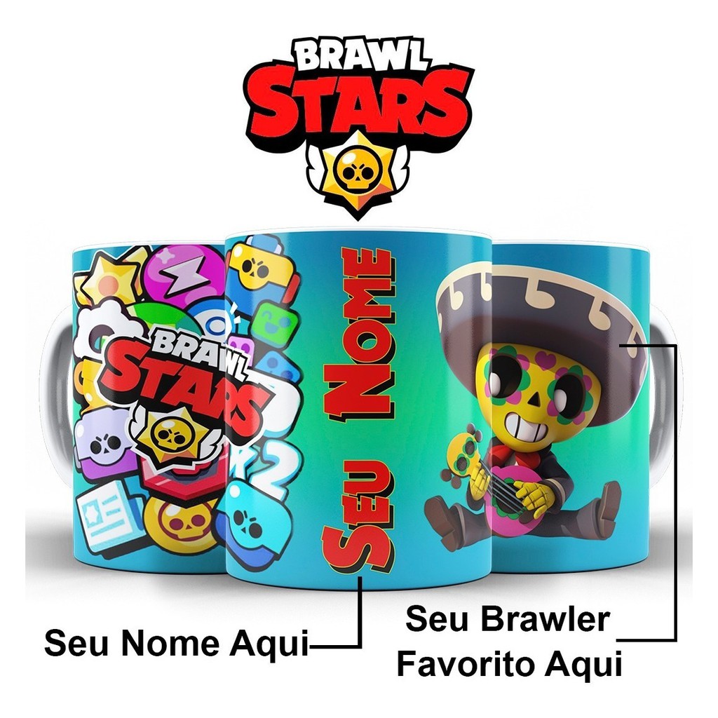 Caneca Brawl Stars Brawler Poco Personalizada Com Nome Presente Shopee Brasil - criadores do brawl stars
