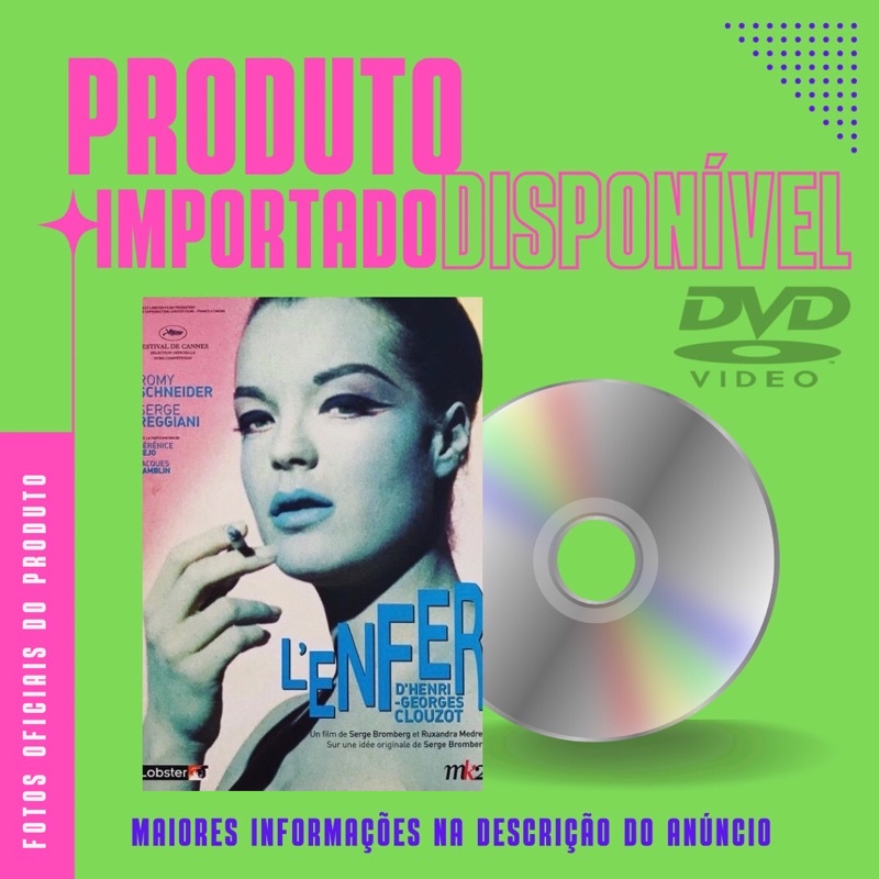 DVD IMPORTADO L’ENFER D’HENRI GEORGES CLOUZOT ( O INFERNO DE HENRI GEORGES CLOUZOT) - Com: Romy Schneider, Serge Reggiani, Bérénice Bejo