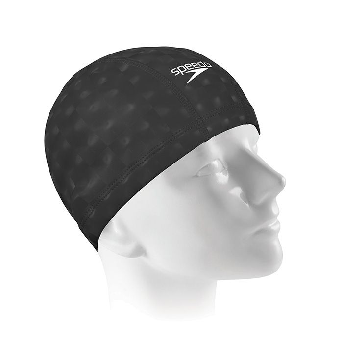 Touca de natação Speedo Comfort com textura em 3D Performance Preto