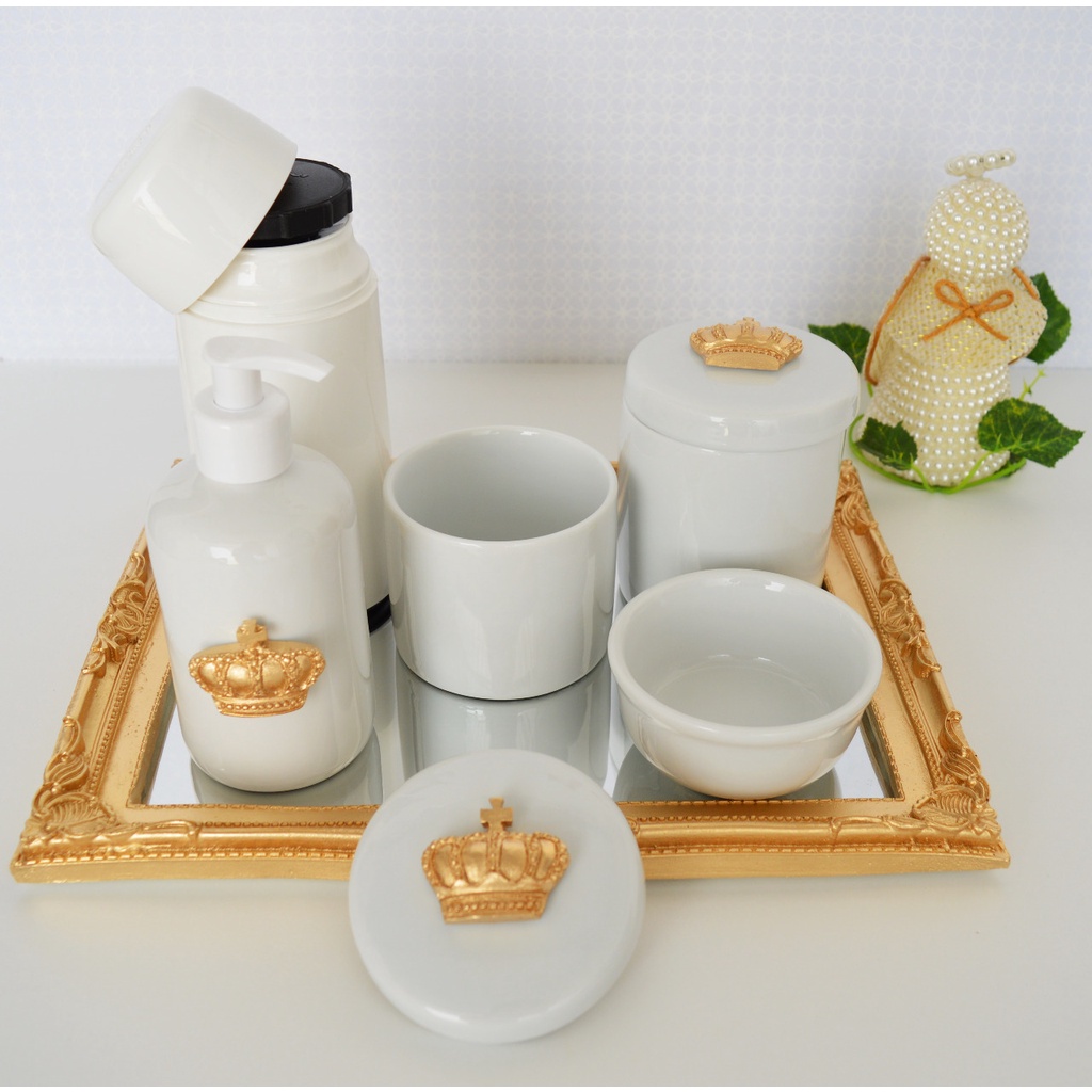 Kit higiene porcelana coroa