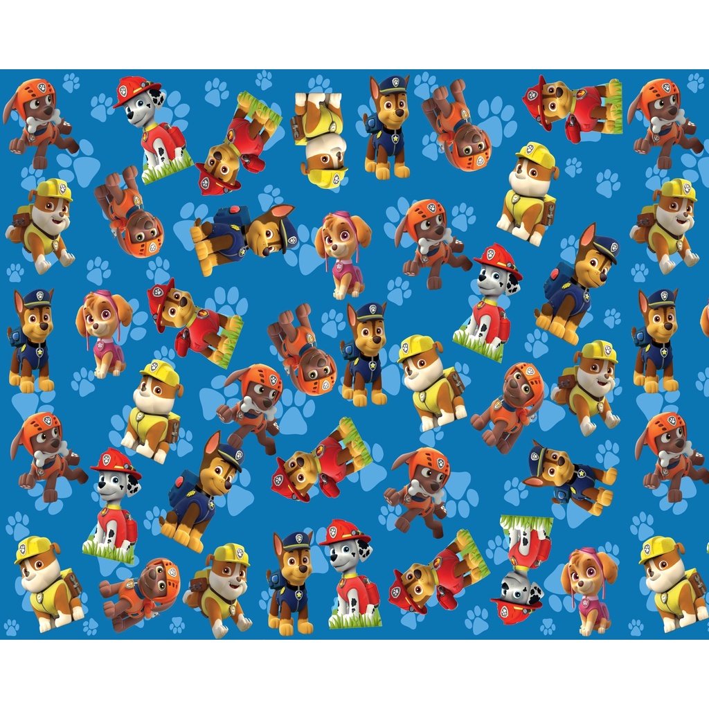 Tecido tricoline, microfibra ou gabardine - Patrulha canina - fundo azul - 0.50cm em Oferta na Shopee