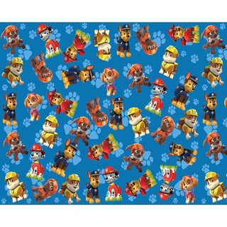 Tecido tricoline, microfibra ou gabardine - Patrulha canina - fundo azul - 0.50cm