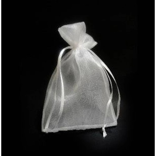 Saco de organza branco com 10 unidades / Saquinhos de organza para brindes e lembrancinhas chá de bebê casamento