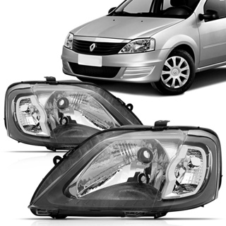 Farol Logan 2007 2008 2009 2010 Mascara Cinza em Oferta na Shopee