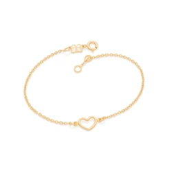 Pulseira Feminina Rommanel Coração Vazado Símbolo do Amor 18/19cm 551674