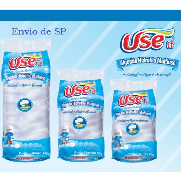 ALGODAO MULTIUSO 100% USE IT Maquiagem e remocao esmalte