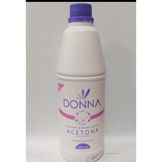 Acetona Donna 500ml - Kit Com 12 Unidades