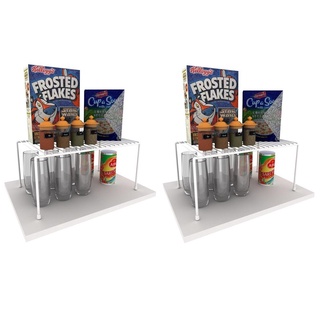 Kit 2 Organizador Armário Cozinha Prateleira Aramado Aço 32 cm