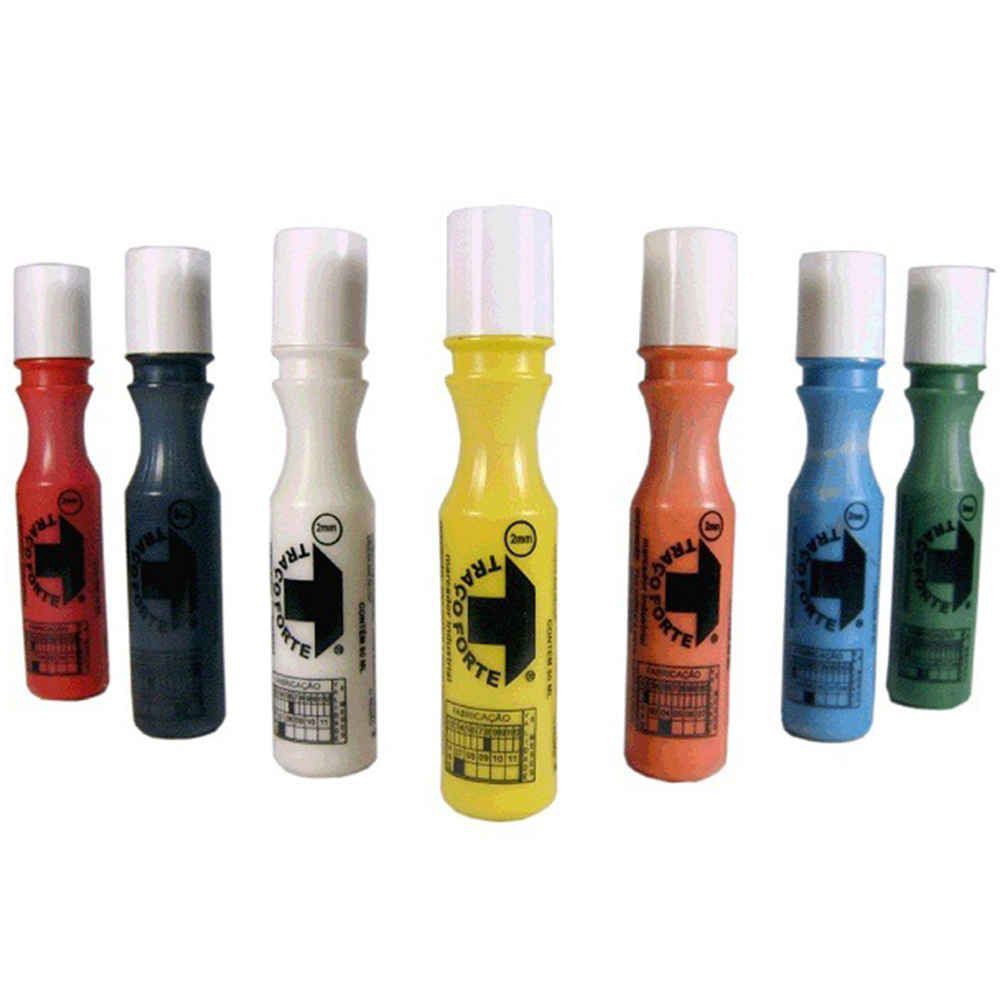 Marcador Industrial 50ml 3mm Traço Forte Caixa com 6 Unidades em Oferta na Shopee