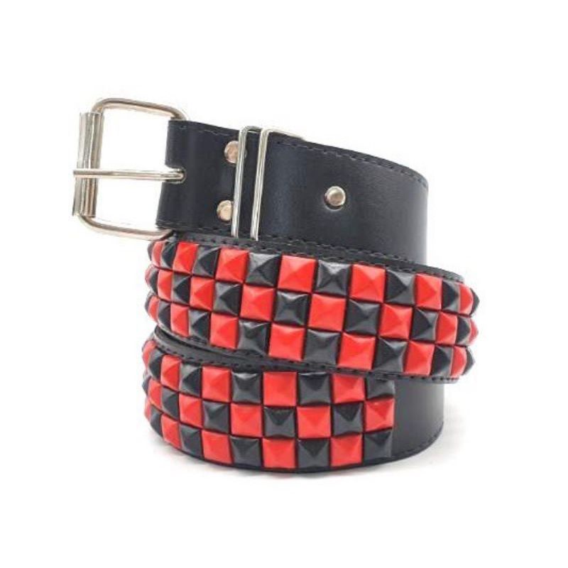 Cinto Pirâmide Vermelho e Preto