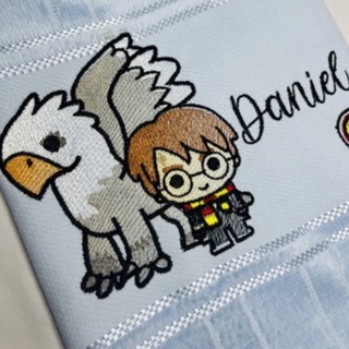 Toalha Bordada Personalizada Harry Potter em Oferta na Shopee