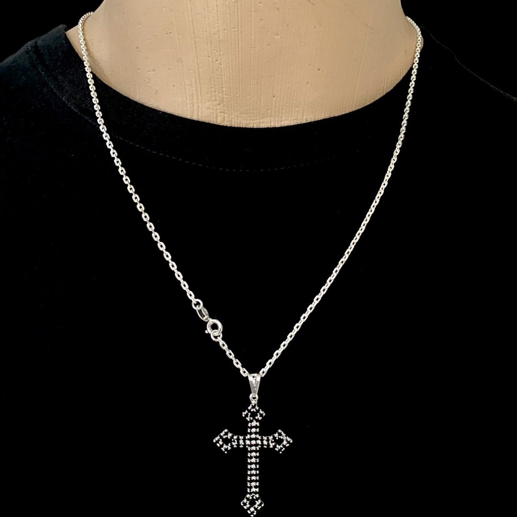 Cordão Cadeado Masculino de 2,5mm PRATA 925 com Pingente  1 Ano de Garantia