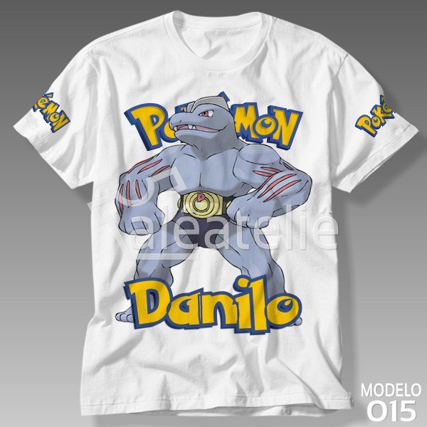 Camiseta Machoke Pokemon Go Pokebola Jogo Game Infantil Adulto Personalizada