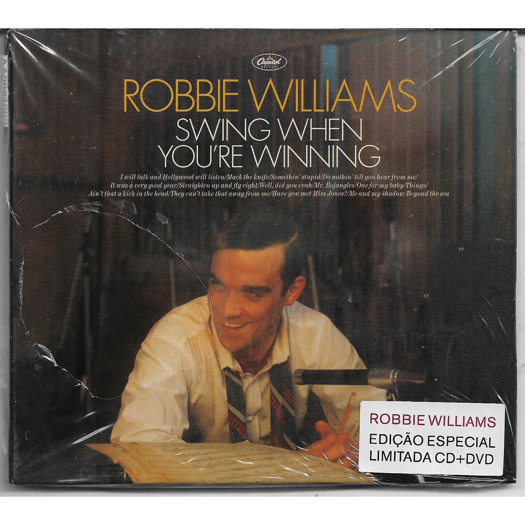 CD + DVD Lacrado Robbie Williams - Swing When You´re Winning - Original Ed. Especial Lacrado De Fábrica