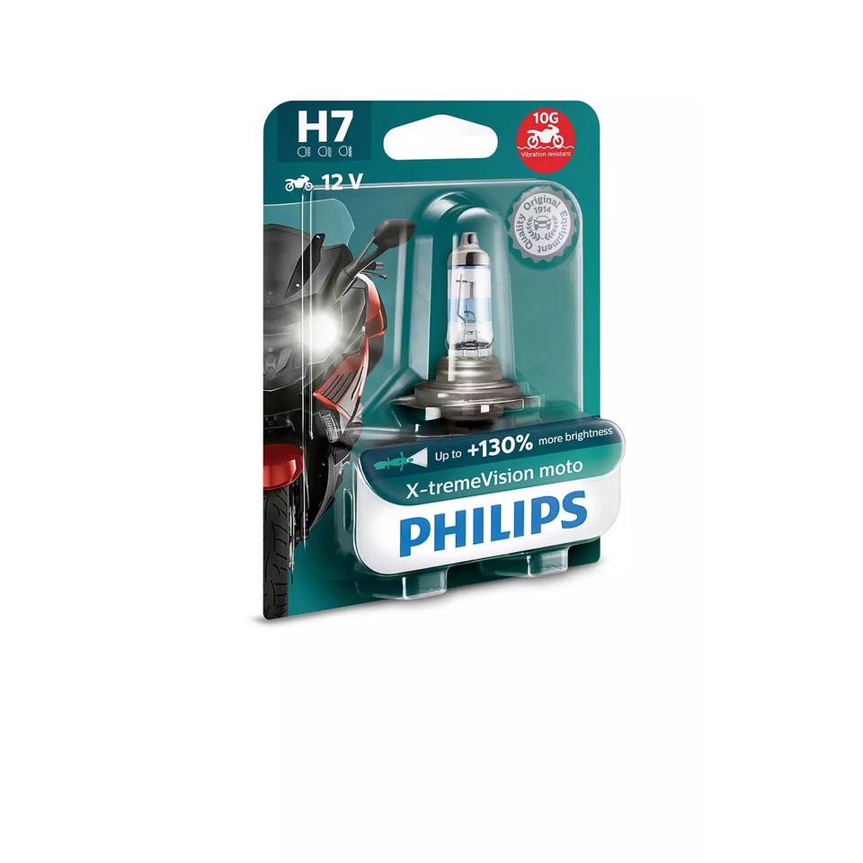 Lâmpada Philips X-treme Vision Moto H7 55w 12v +130% Unitária em Oferta na Shopee