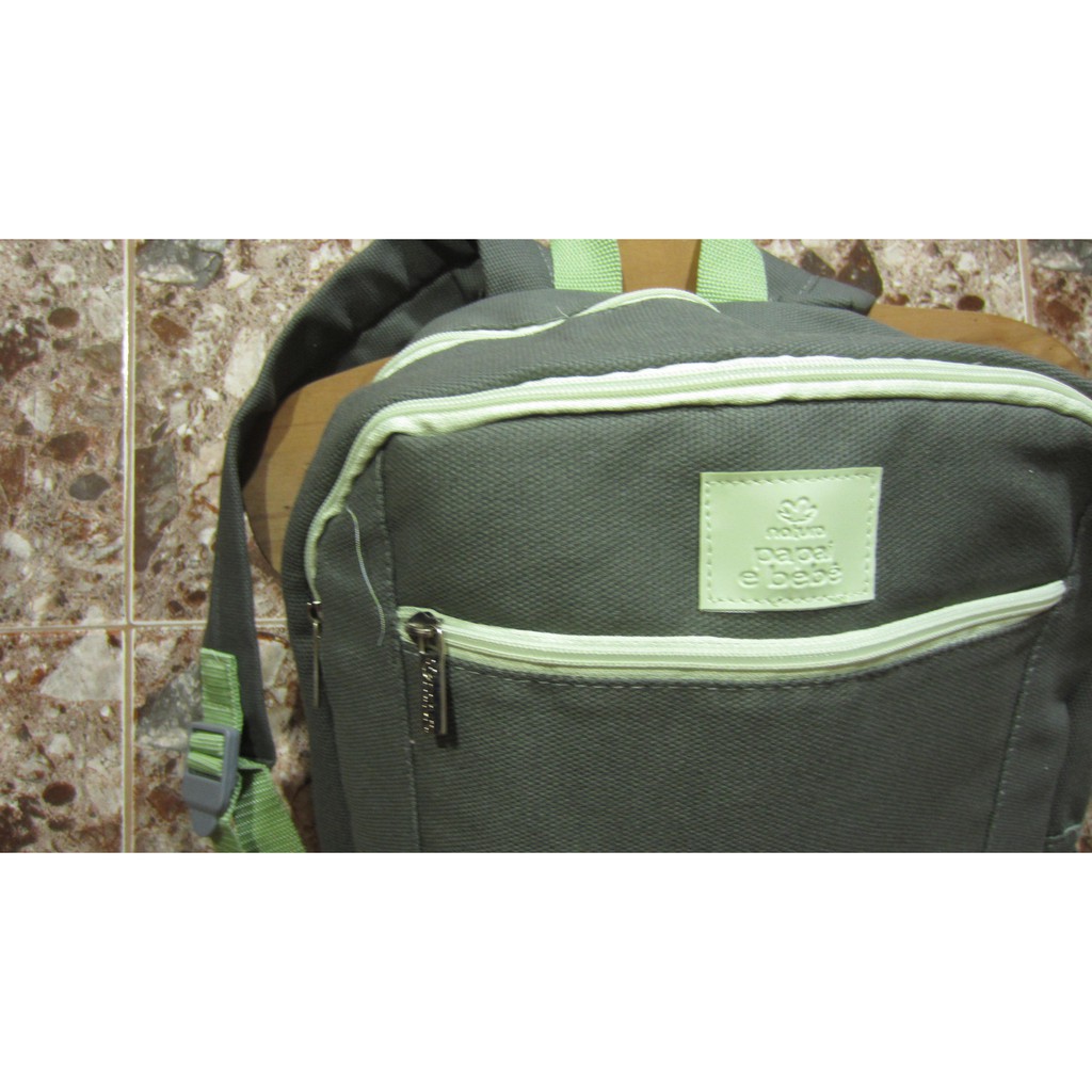 Mochila Papai E Bebe Natura Gratis Um Porta Fraldas Que Vem Dentro Da Mochila Shopee Brasil