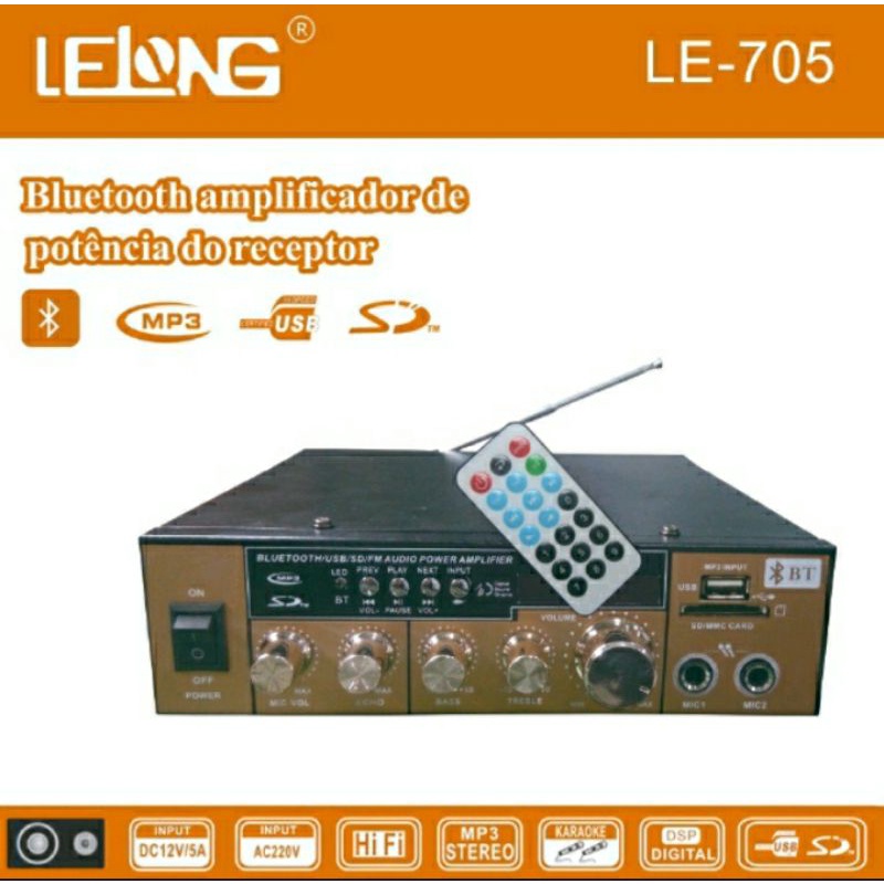 Mini Modulo Amplificador De Som Le-705 Lelong