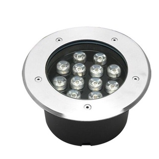 Lâmpada Led 12w Spot Balizador De Embutir No Chão Jardim Quinta A Prova D