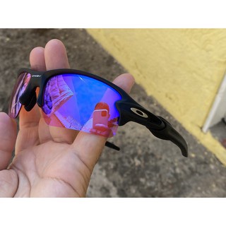 oculos de sol Oakley flak jacket 2.0 preta lente prizm barbie top