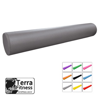 Rolo Massagem Foam Roller Liberação Miofascial 90X15 cm - TERRA FITNESS em Oferta na Shopee