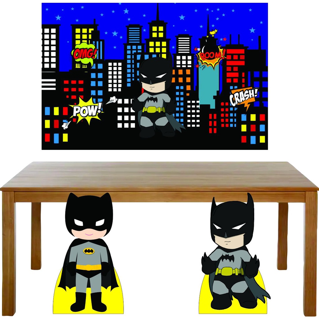Kit Totens Display batima eroi cute - Display para chão  + Painel