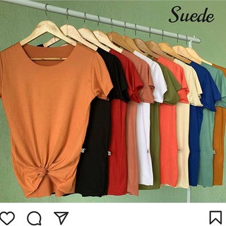 Blusa Suede Feminina Manga Curta Moda Primavera Verão Blogueira Basica pra dia dia - FAFA MODA