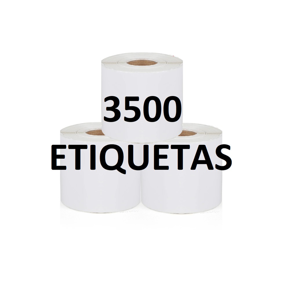 3500 Etiqueta Termica Adesiva com serrilha 10x15 - 10 rolos (350 Un Cada) - não necessita de ribbon