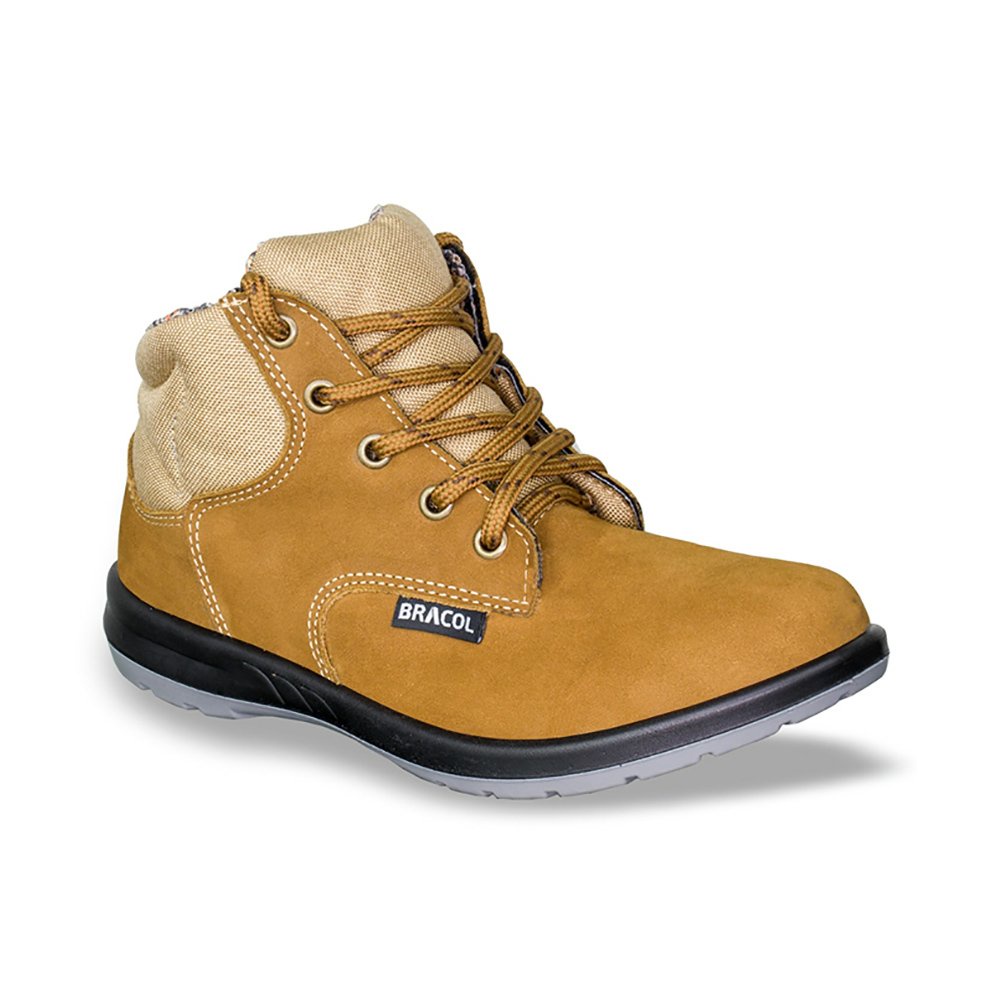 Botina Cadarço Nobuck Mel Feme Bpf Bracol Ca 40872