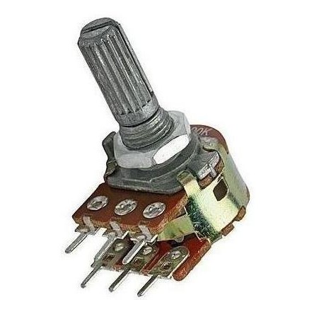 10 Peças - Potenciômetro Linear Duplo L20 20k 6t Wh148-2