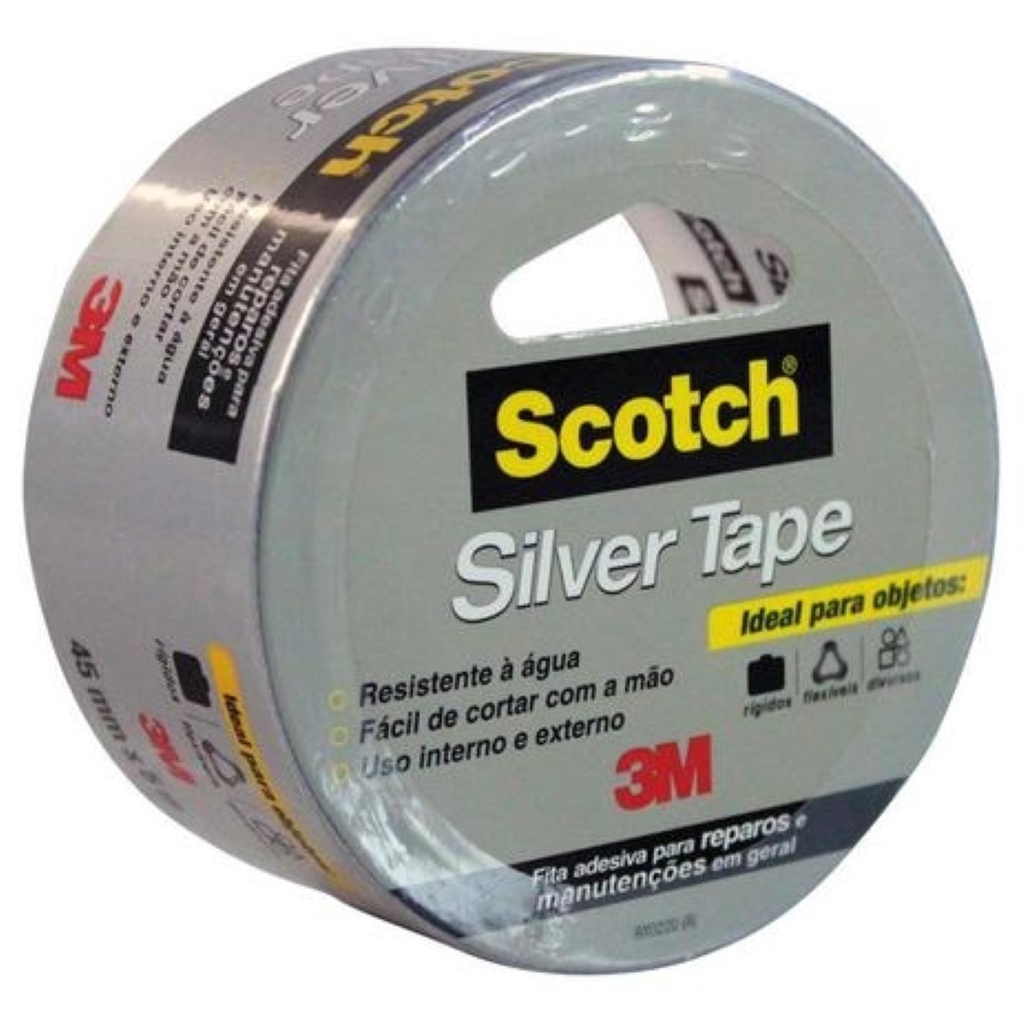 Fita Adesiva Silver Tape 3m Prata 45mm X 5m
