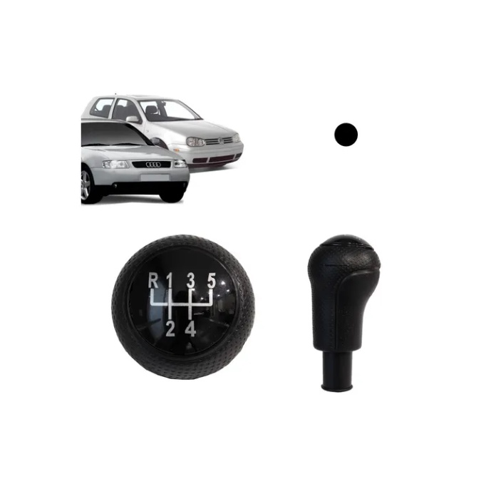Manopla Bola Câmbio Golf 99 2000 01 02 03 04 05 06 Audi  A3 97 98 99 2000 Ré p/Frente