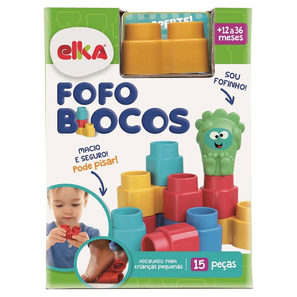 Fofo Blocos 15 Peças 1010 - Elka em Oferta na Shopee