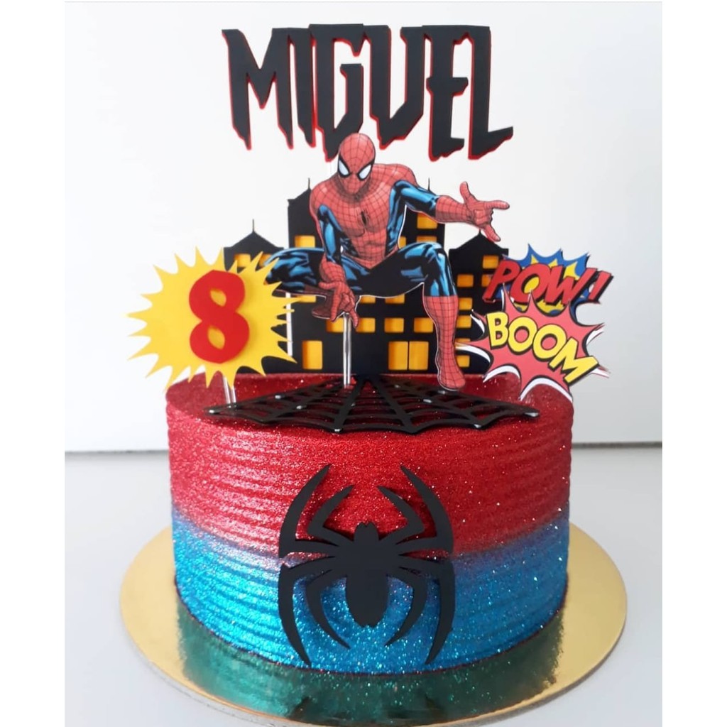 Topo De Bolo Personalizado Homem Aranha Topper De Bolo Menino Topo Em Camadas Homem Aranha Topo De Bolo 3d Topo Homem Aranha Shopee Brasil
