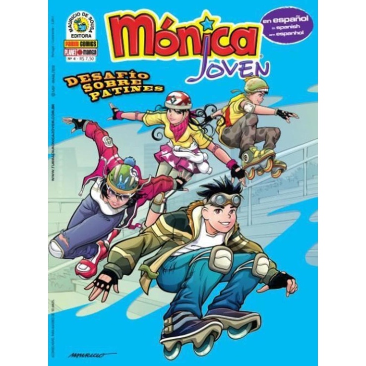 Revista Mónica Joven Em Espanhol Ed.4 Desafio Sobre Patines