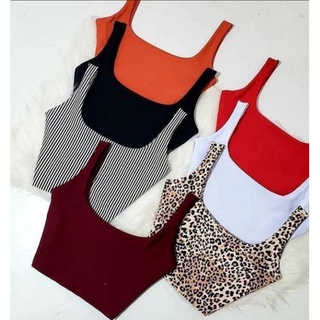 blusa cropped feminino modelo reto alça fina