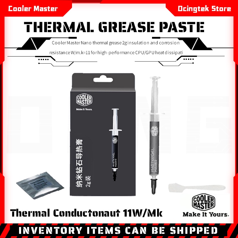Cooler Master Mgz-Ndsg-N15M-R1 C / M.K = 11 2g 4g Nano Pasta Térmica De Silicone Composto Graxa Para Cpu Processador De Dissipador