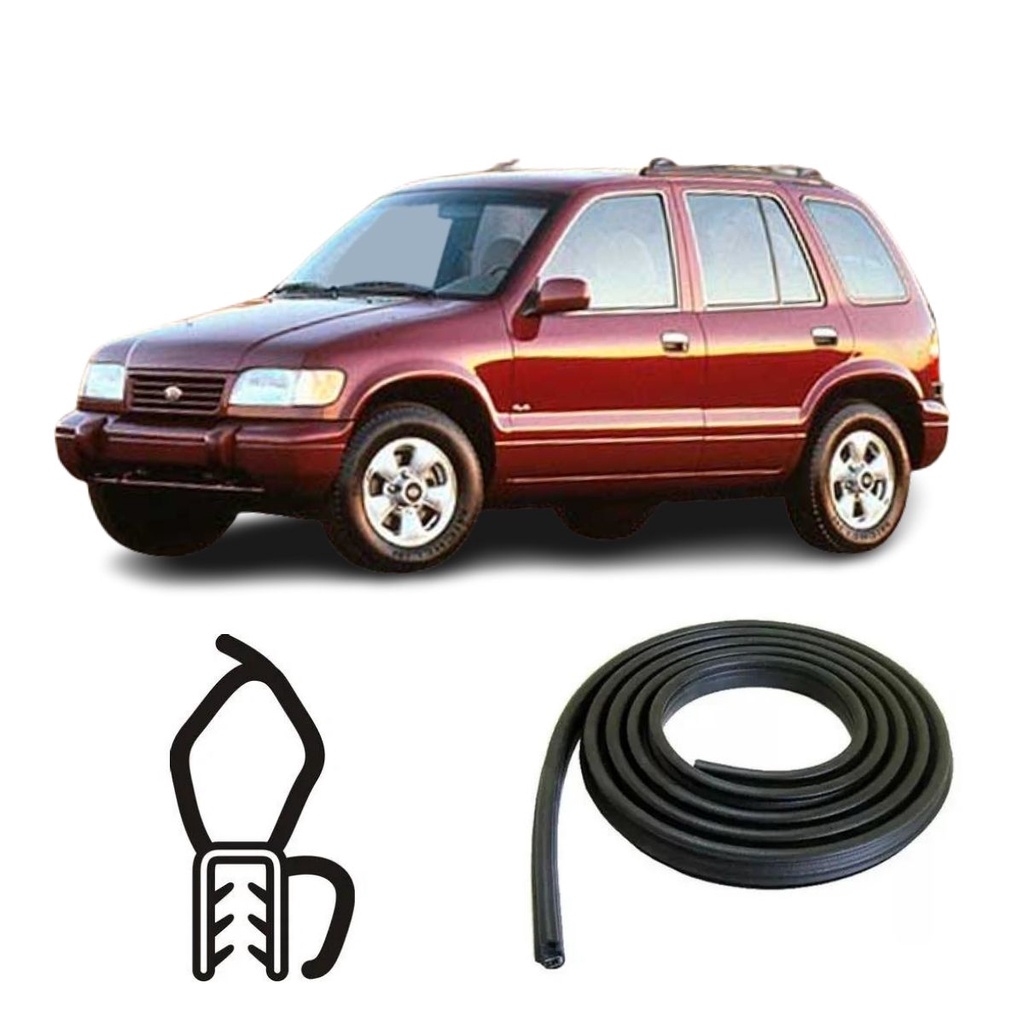 BORRACHA DO PORTA MALAS PRETA COM ABA KIA SPORTAGE 95/03 em Oferta na Shopee