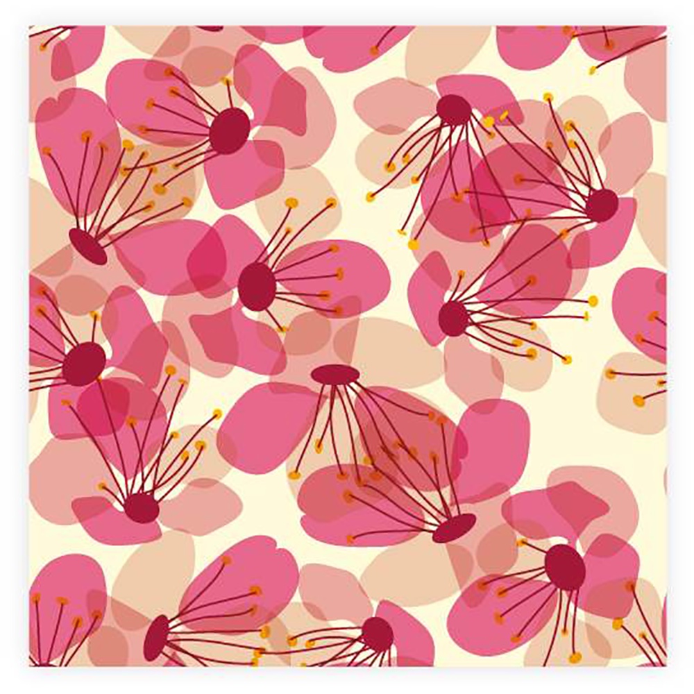 Saco de presente Perolado Hibiscos 10x14 cm 50 Uni Regina Festas - Inspire sua Festa Loja