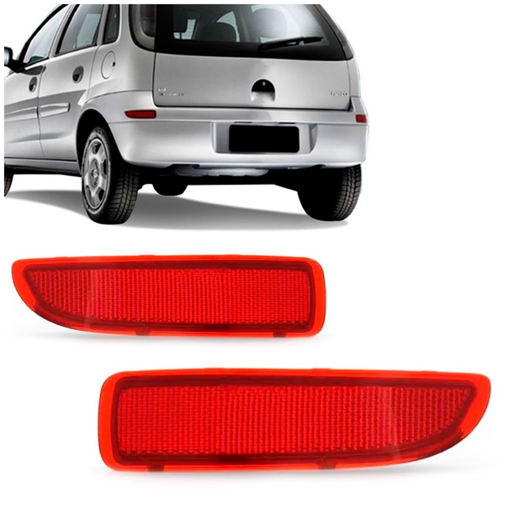 Refletor Parachoque Traseiro Corsa Hatch 2003 2004 2005 2006 2007 2008 2009 Rubi em Oferta na Shopee