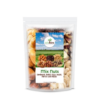 Mix Nuts Premium 1 Kg (Castanha de Caju, Pará, Nozes, Amêndoa, Avelã e Uva Passa)
