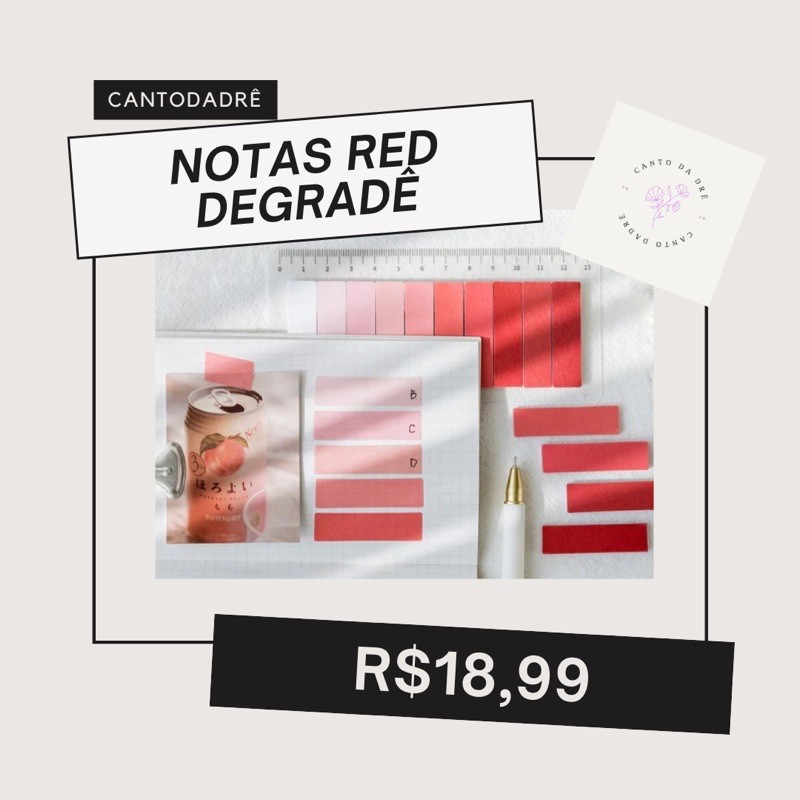 Notas Adesivos Post It Vermelho Shopee Brasil