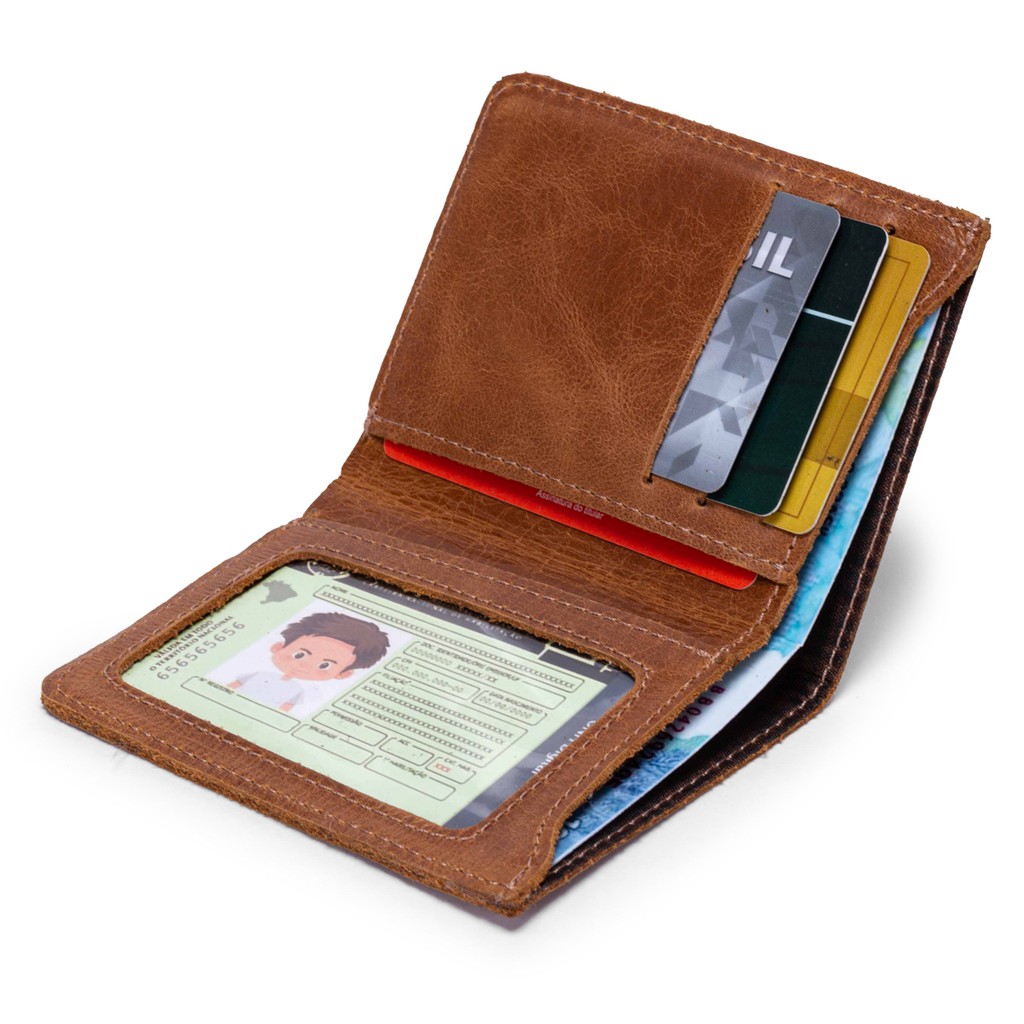 Promoção Carteira Masculina Vertical Porta Cartão, Cnh,dinheiro Slim Com Visor