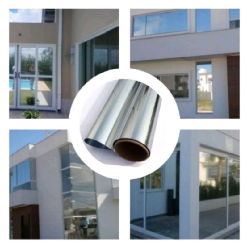 insulfilme espelhado + brinde 2mt x 50cm- película P/uso Residencial, janelas, Blindex, Portas de vidros , Box Etc.