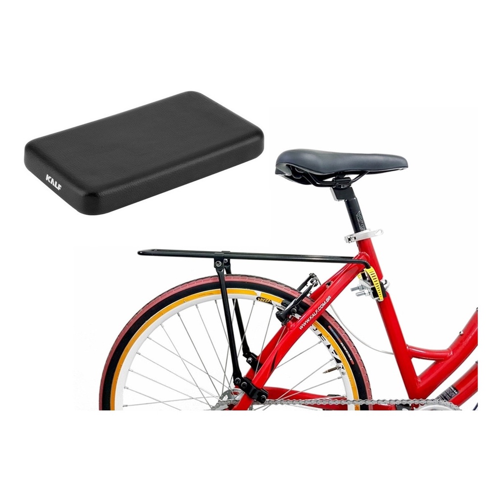 Bagageiro Bicicleta Garupa Traseiro Aro 26/29 + Assento Kalf