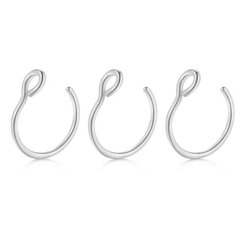 Piercing Fake Argola Septo nasal falso aço inox — imagem 2 de 2