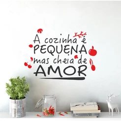 Adesivo De Parede Decorativo A Cozinha É Pequena