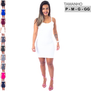 Vestido Branco Feminino Canelado Curto Alçinha Levvo