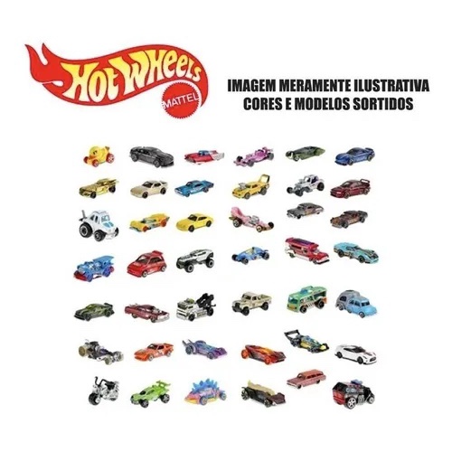 Pack 5 Carrinhos Hot Wheels 1:64 Miniatura Mattel Sortido